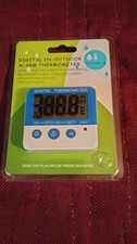 Digital In-Outdoor Alarm Thermometer Desktop Or Fridge Mount