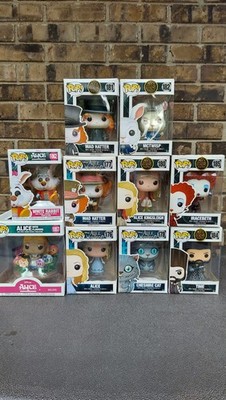 Funko Pop Disney Alice in Wonderland Lot of 10 Alice, Mad Hatter, Cheshire Cat