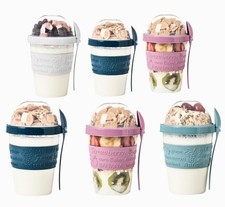 Reusable Parfait Cups with Lids: Ideal Yogurt and Granola Containers for Brea...