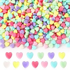 1200pcs Pastel Heart Spacer Beads for DIY Jewelry Party Decor  Earrings