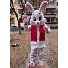 Adult Size Easter Rabbit Mascot Costume Halloween Christmas Cartoon Character
