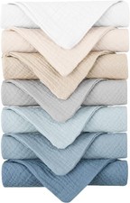 Baby Muslin Washcloths, Cotton Baby Bath Washcloths, Soft