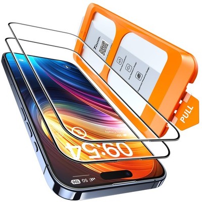 For iPhone 15 Pro Max Screen Protector 9H Tempered Glass - 2 Pack