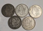 5 Morgan Silver Dollars - 5 Coin Lot - SKU40