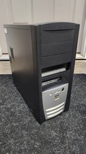 Retro Black  Silver Sleeper ATX Computer PC Case 90s Y2K