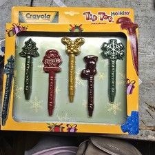 HTF Vintage Crayola Tip Top Holiday Crayons 2001 Christmas