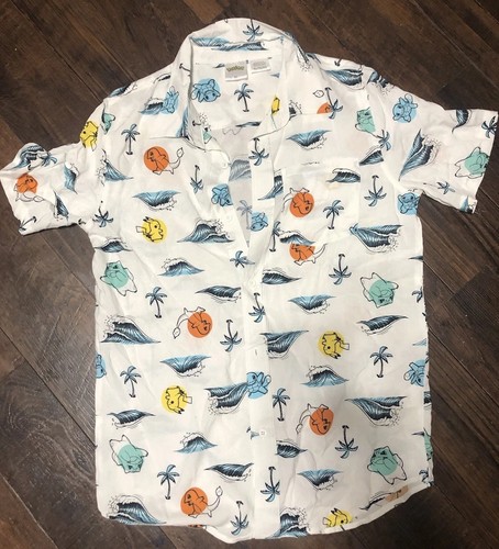 Boys XL Pokémon Hawaiian Shirt Pikachu Squirrtle Charmander - Picture 2 of 5