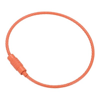 2. Draht Schlüsselanhänger Kabel, 10er Set Titan Stahl Schlüssel Ring Schnalle Orange
