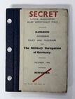 Rare Book “Governing Policy/Procedure For The Military Occupation Of Germany WW2