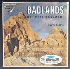 Badlands National Monument View Master Packet A489 3 Reel Set Sawyer's Dakota