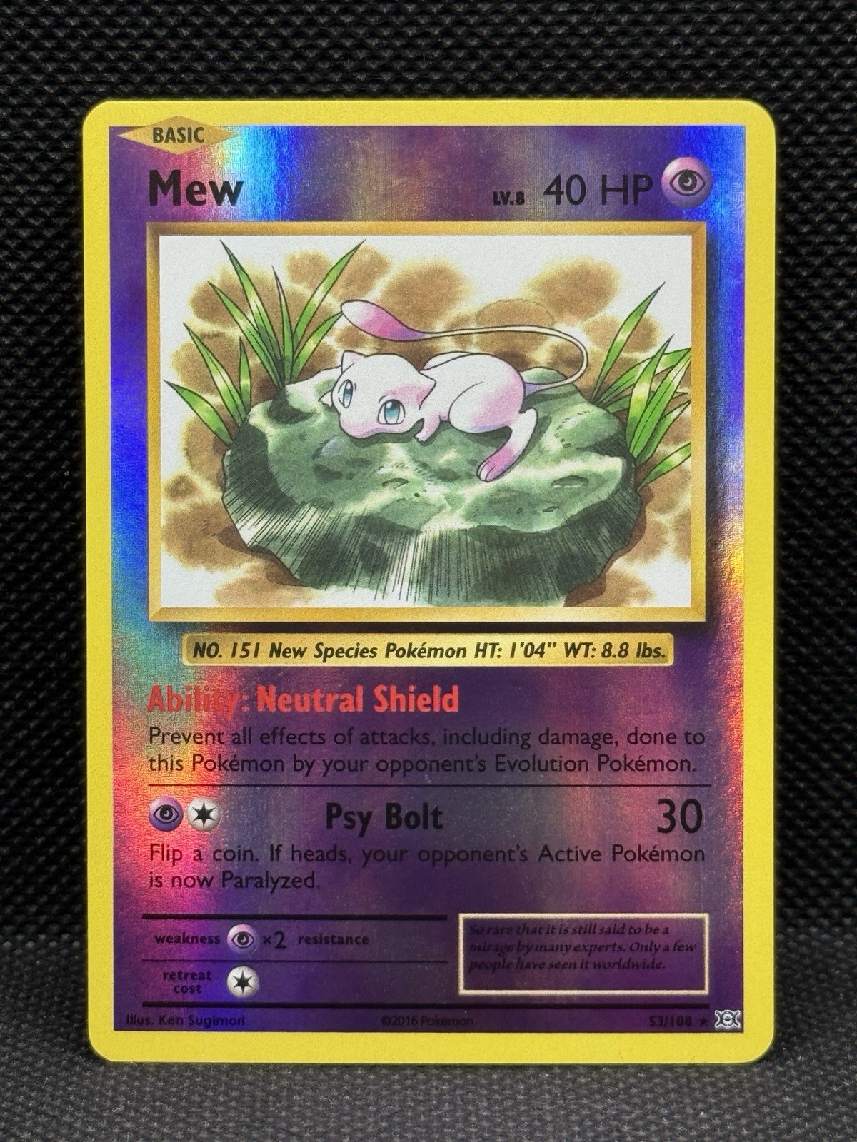 Pokemon Card Mew Evolutions Reverse Holo Rare 53/108