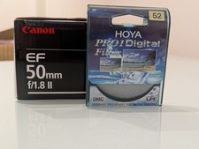 Canon EF 50mm f/1.8 II Lens WITH Hoya Pro1 Digital Filter