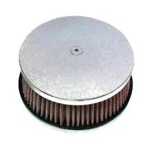 HardDrive 120301 HP Custom Round Air Cleaner - Classic Smooth - Chrome