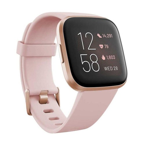 Fitbit Versa 2 Smartwatch 1,4" AMOLED Fitness Gold GPS Grade B UK 1 Jahr Garantie