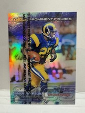 1999 Finest #38 Marshall Faulk Refractor w/ film protector 1239/2105 RAMS HOF