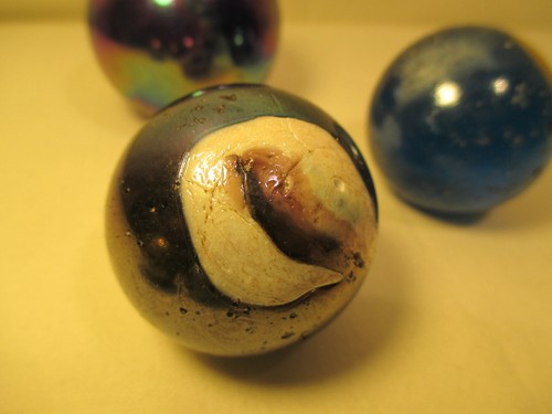 5 x Large Antique Marble / Lauscha / Marble - Picture 3 of 6