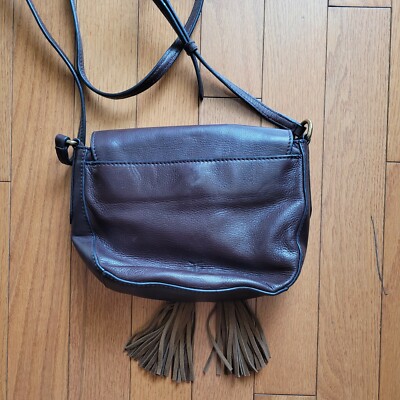 Frye Clara Saddle Fringe Leather Crossbody (Brown) | eBay display picture 1