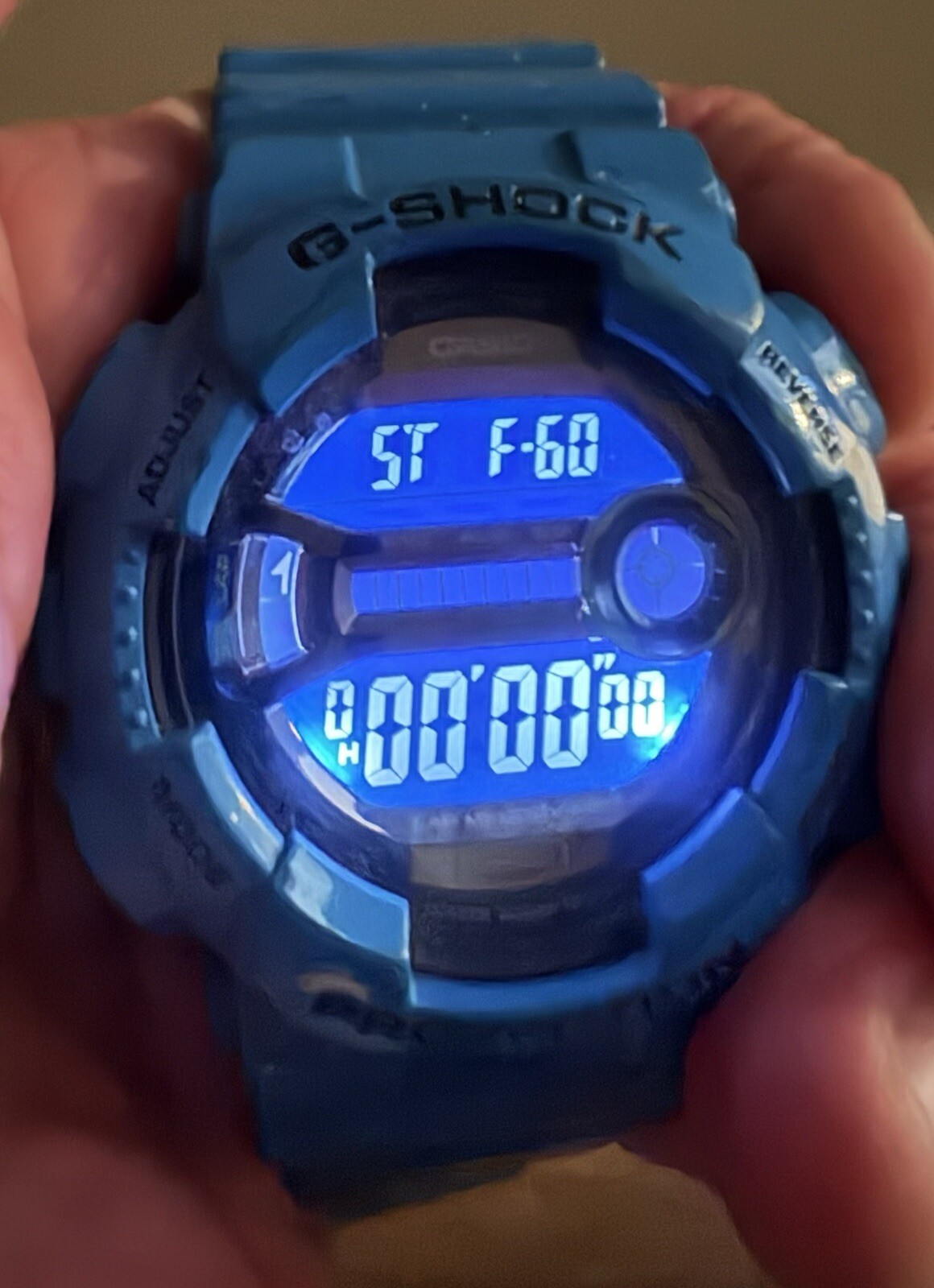 Casio G-Shock GD-110 (3400) Blue Men's Watch Used Working