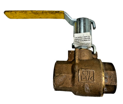 Apollo 77C-106-04 1-1/4'' NPT Bronze FP Ball Valve 600-CWP Stem Extension Lever