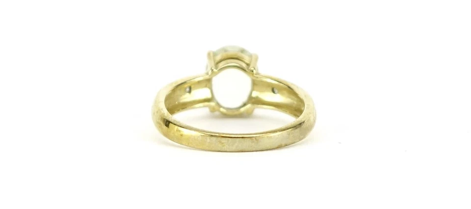 Anillo de diamantes y kuncita de oro de 9 quilates Foto 4 de 4