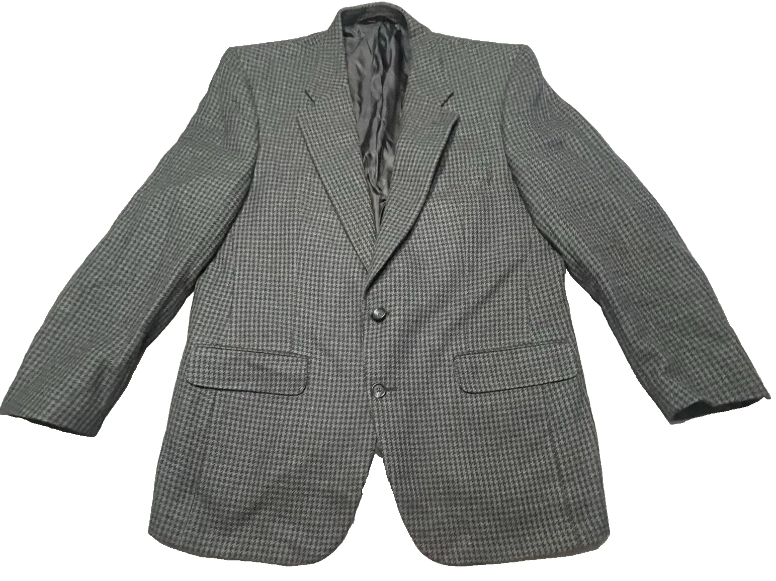 Cappotto sportivo vintage Burberry Prorsum pied de poule 2 bottoni lana uomo 44R