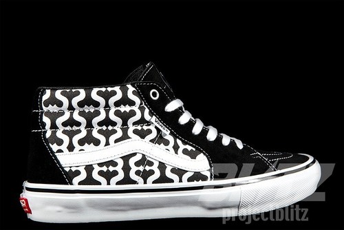 SS21 Vans Supreme Skate Grosso Mid Monogram S Logo Black Size 12 2021 - Picture 3 of 6