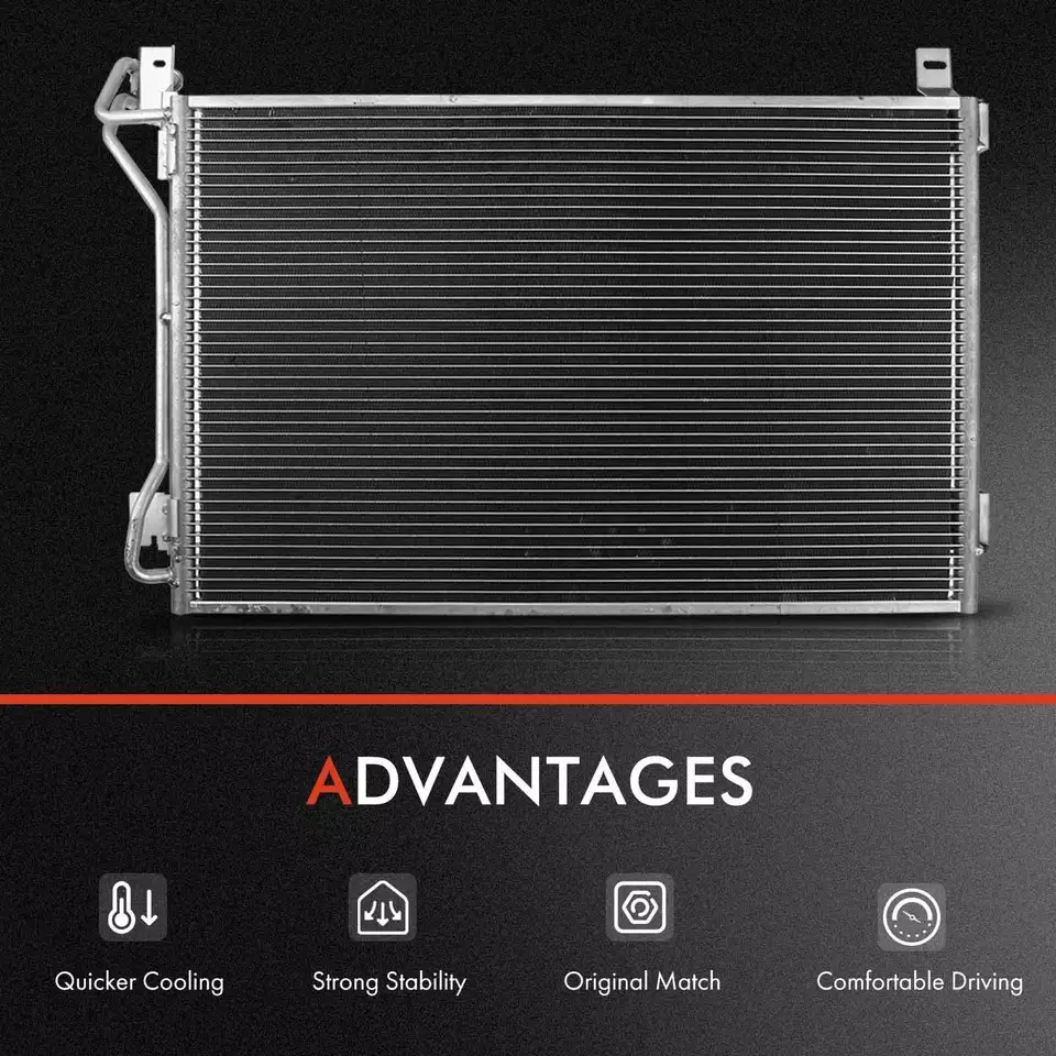 Kit de refrigeración de radiador y condensador de aire acondicionado para Lincoln Town Car Mercury Grand Marquis Foto 3 de 4