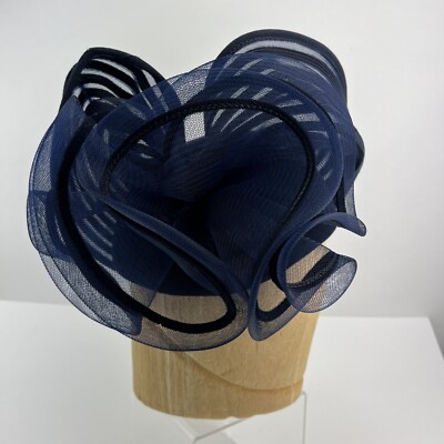 ladies navy blue dress hats Tiffany Drop-Brim Hat, Navy S/M Rabbit Fur Felt Women's Hat