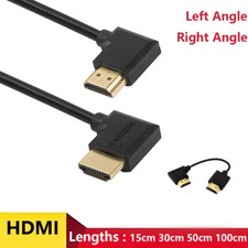 HDMI Right Angle Cable High Speed 3D TV 90 Right Angle to 270 Plug 15cm - 100cm