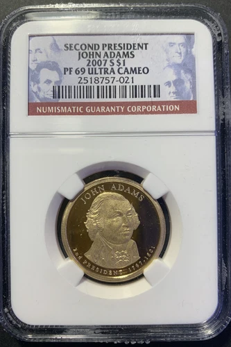 2007-S NGC PF 69 UCAM John Adams dollar
