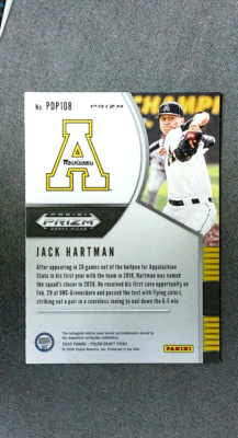 2020 Panini Prizm Draft Picks - Jack Hartman #PDP108 Red & Purple