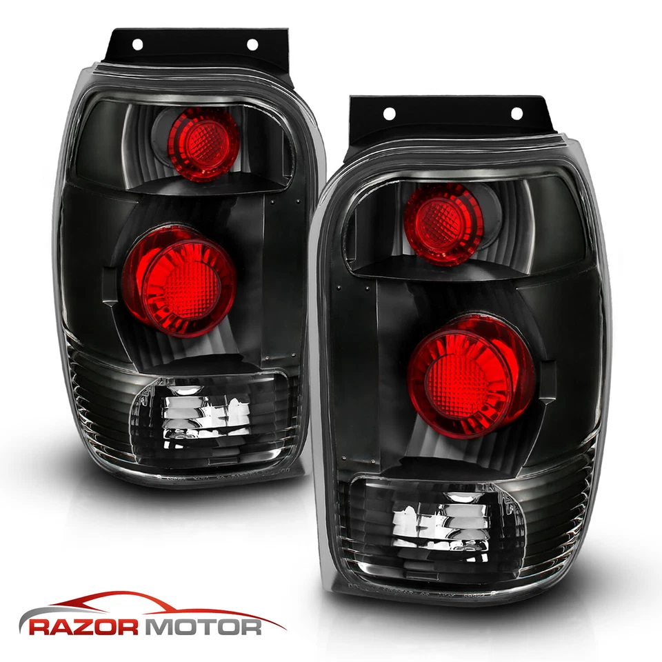 1998-2001 For Ford Explorer/Mountaineer Altezza Style Black Brake Tail Lights — 第 2/4 张图片