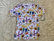 NEW Men’s Nickelodeon All That Catdog Hey Arnold All-over T-Shirt (Large)