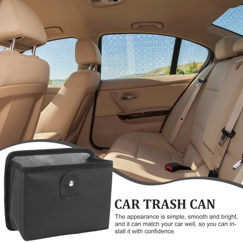 Door Hanging Storage Bag Garbage Bin for Car Trash Can Cars Suv Waste Basket - Picture 6 of 12