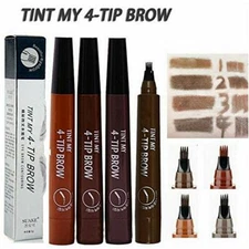1‑Pack Waterproof Microblading Eyebrow Pen – Fork Tip Tattoo Long‑Lasting Pencil