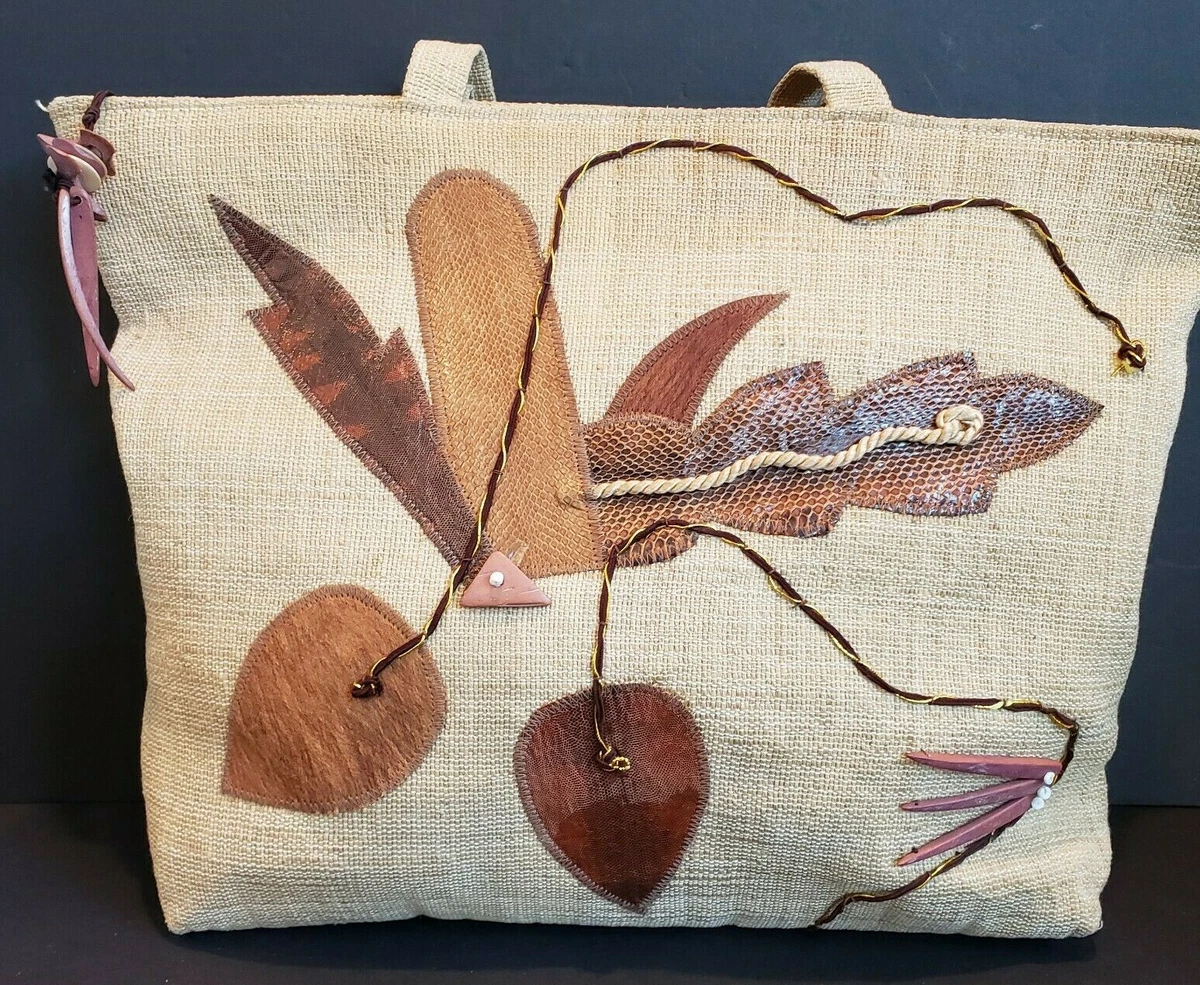 RARE UNIQUE FABRIC TOTE BAG MADE IN THE PHILIPPINES