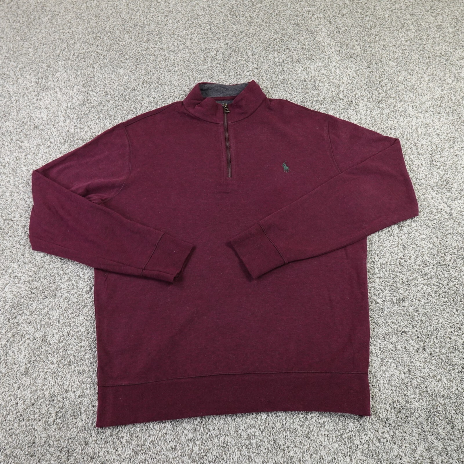 Polo Ralph Lauren Maglione Uomo L Rosso Pony Performance Pullover Felpa Zip RL