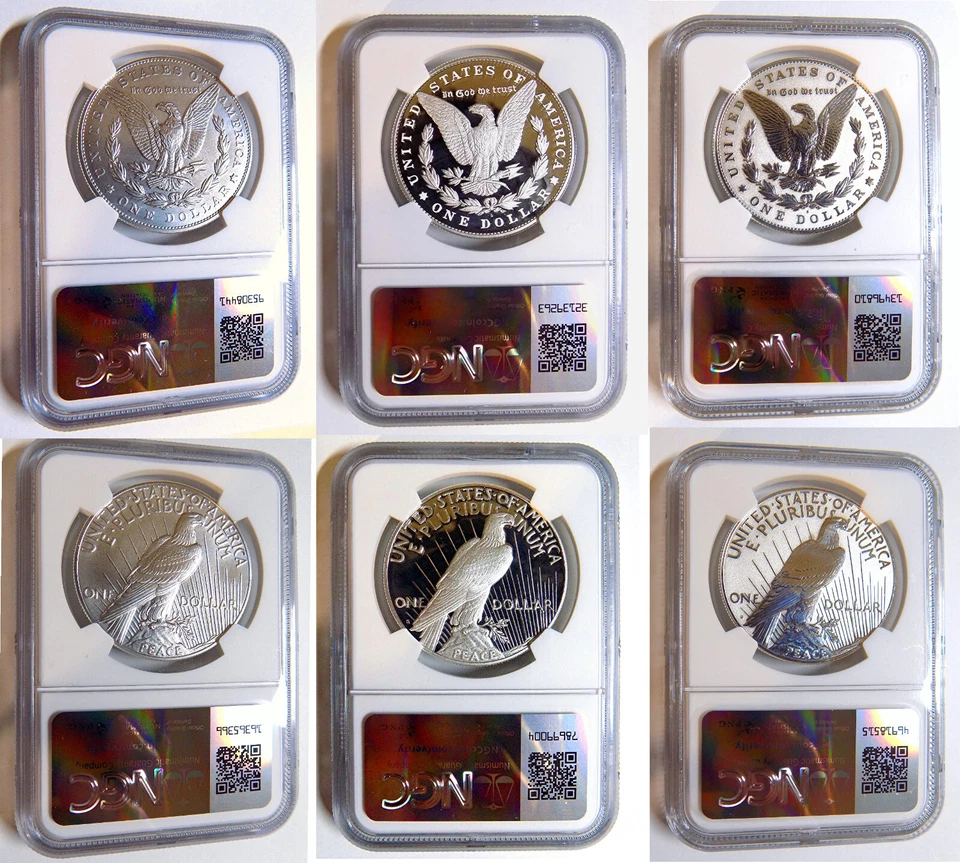 2023 6-pc Morgan & Peace Silver Dollar Set NGC RP70/PF70/MS70 Advance Releases - Image 2 of 4