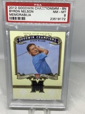 2012 Goodwin Memorabilia #M-BN Byron Nelson PSA 8 (Total Pop 2)