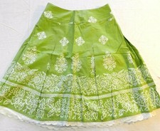 TALBOTS skirt size 2P green A-line cotton de80