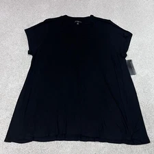 Signature Studio Blouse Women’s Black Short Sleeve Size 3X NWT