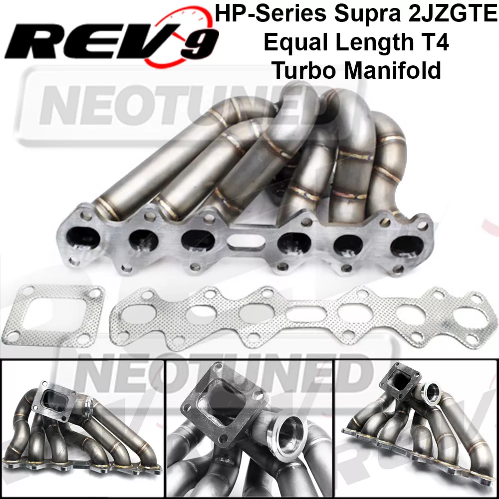 HP-Series For Supra 2JZGTE T4 Stainless Steel Equal Length T4 Turbo Manifold  eBay