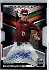 2023 Panini Elite Extra Edition #129 Jackson Baumeister Die-Cut Auto /399