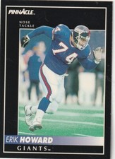 FREE SHIPPING-MINT-1992 Pinnacle Erik Howard #298 GIANTS