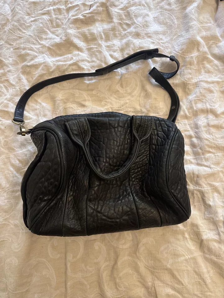 Alexander Wang Rocco Bag in Black Leather With brass Gold Hardware - image 2 of 4