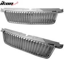 Fit 06-10 Ford Explorer Vertical Style Chrome Front Bumper Grille