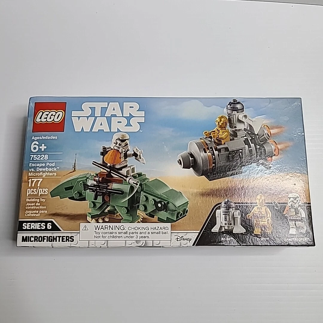 New LEGO Star Wars Escape Pod vs. Dewback Microfighters 75228