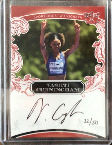 2020 Sportkings Volume 2 Vashti Cunningham Autograph Red #A43 SP /50 - Picture 3 of 3