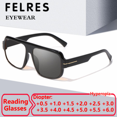 New Photochromic Reading Glasses For Men Women Fashion Outdoor Shade Sunglasses 