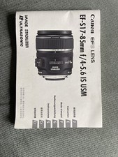 Canon EF-S 17-85mm f/4-5.6 IS USM - *Original Manual*